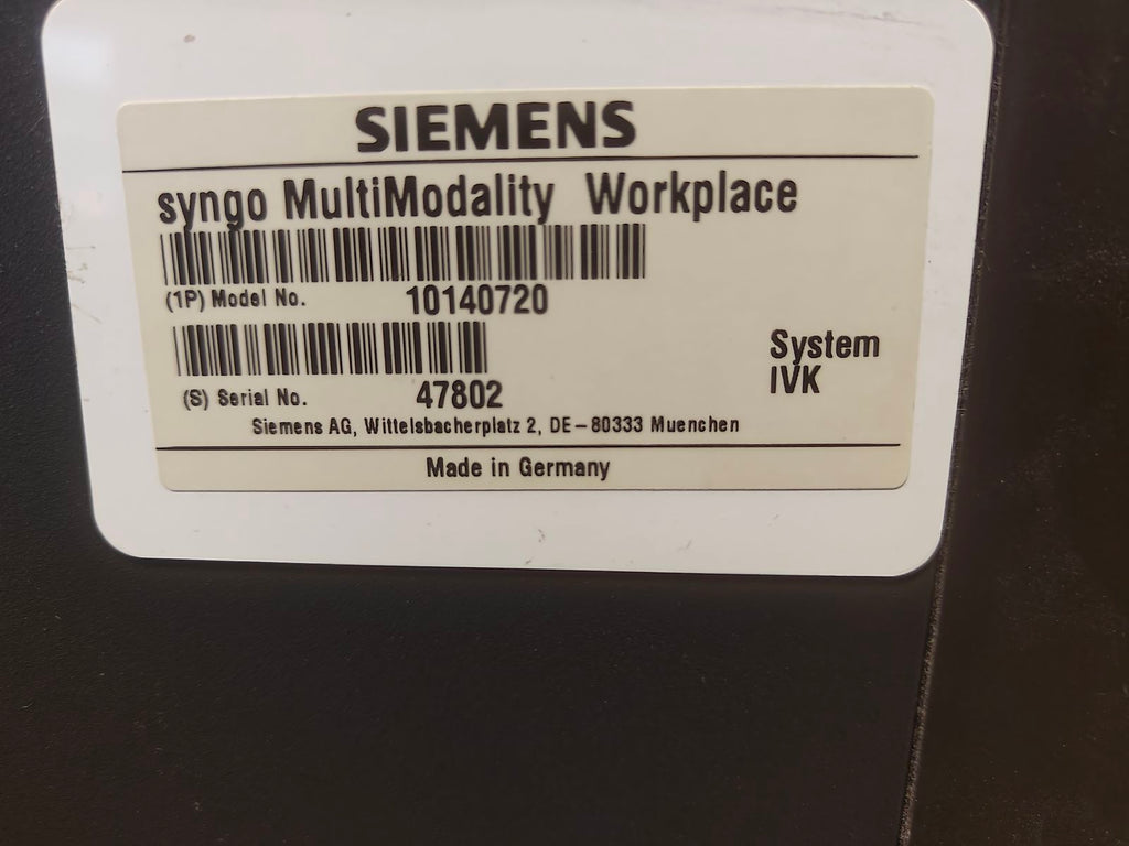 10140720 Siemens Siemens Multimodality Workstation: Syngo VX91B