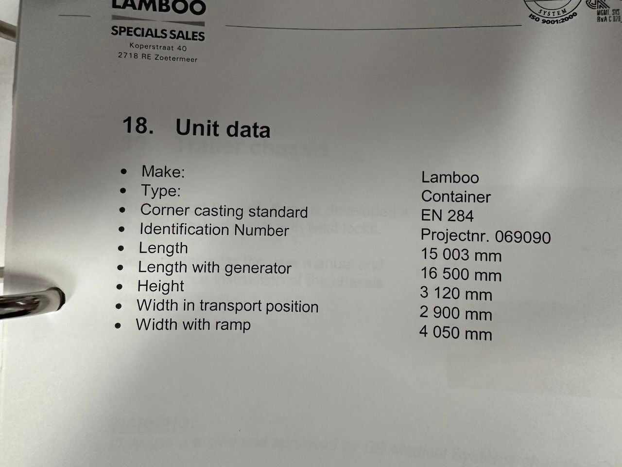 Lamboo MRI Modular Empty - 2007