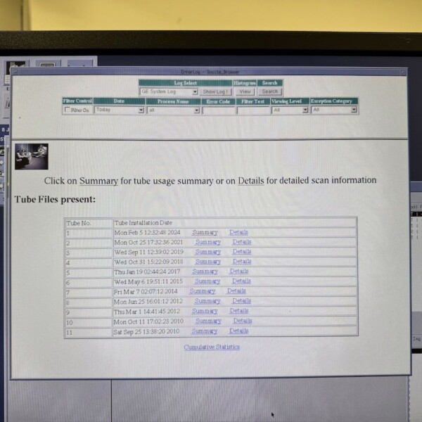 GE Optima CT580 RT - 2010