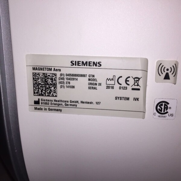 Siemens Aera 1.5T - 2016