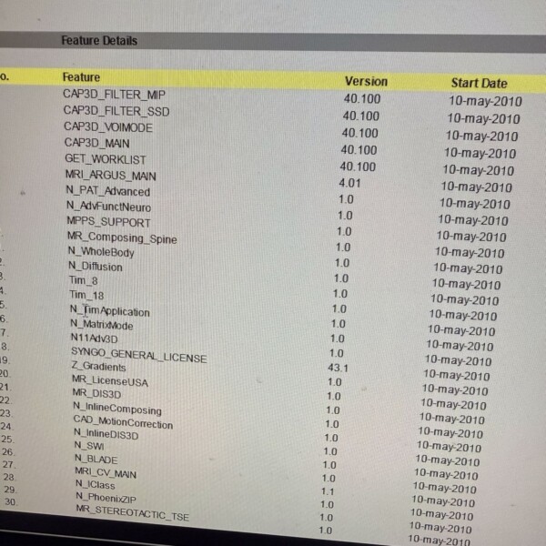 Siemens Espree 1.5T - 2008