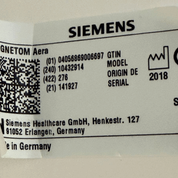Siemens Aera 1.5T - 2018