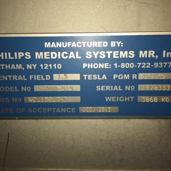 Phillips Ingenia 1.5T - 2013