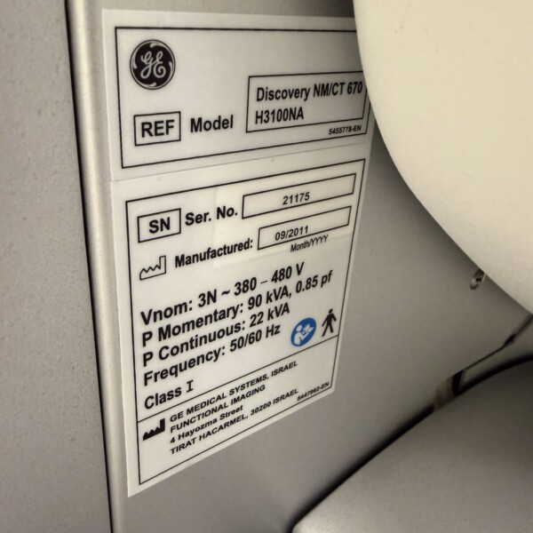 GE Discovery NM/CT 670 - 2012