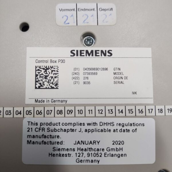 Control Box P30 Siemens