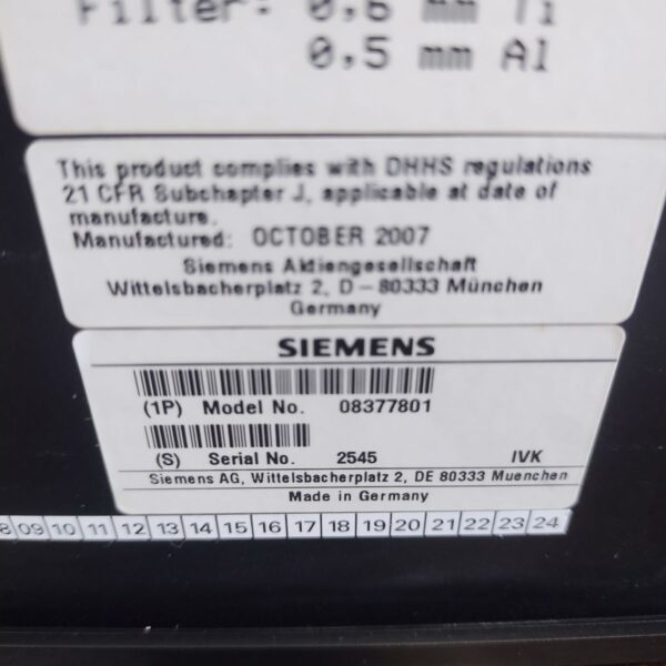 Tube Collimator Siemens