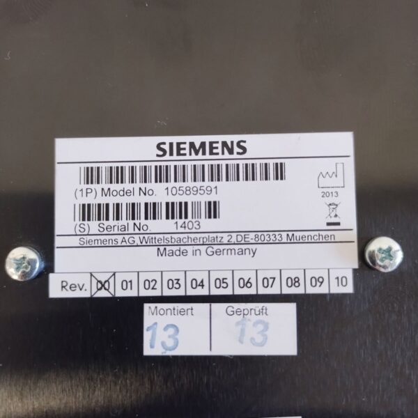Control Panel Left Siemens