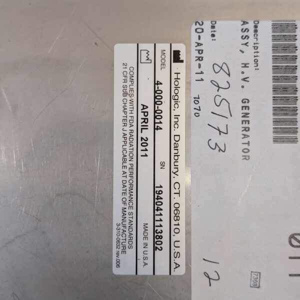 HV Generator Assembly Hologic 2011