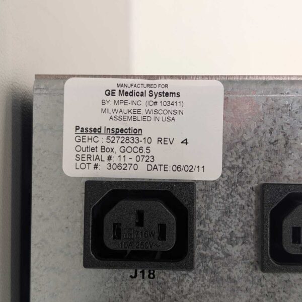 OUTLET BOX ASSEMBLY GE 2011