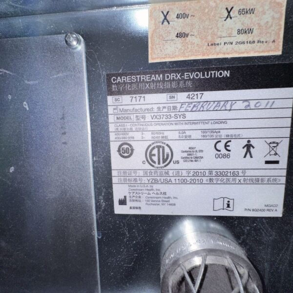 DRX Evolution Plus Carestream 2011