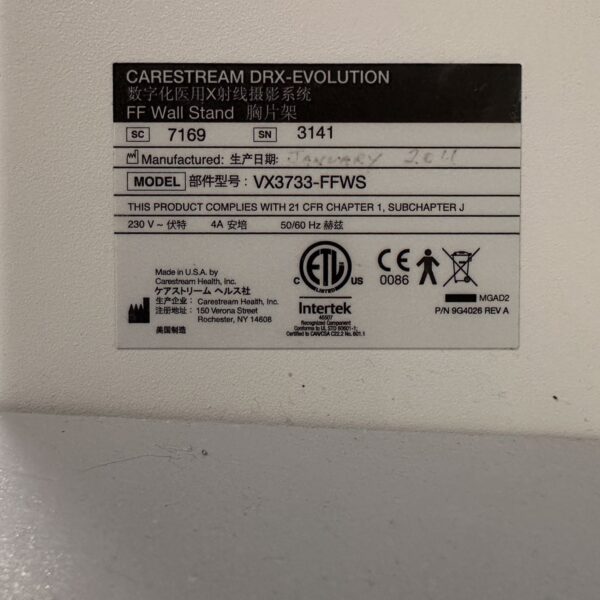 DRX Evolution Plus Carestream 2011